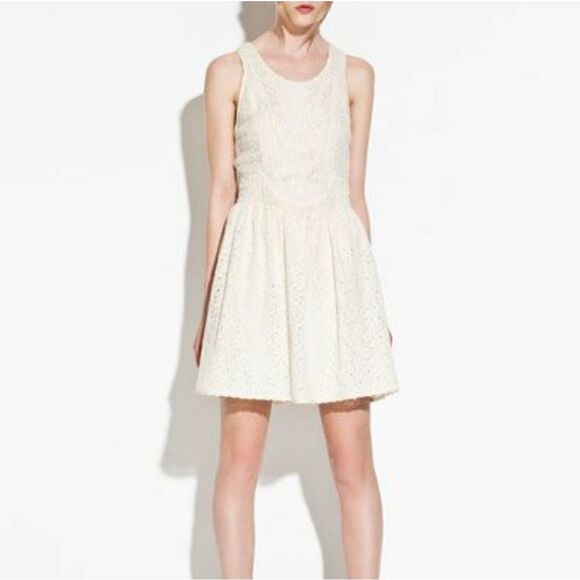 ZARA boho embroidered racetrack mini dress - Picture 12 of 12